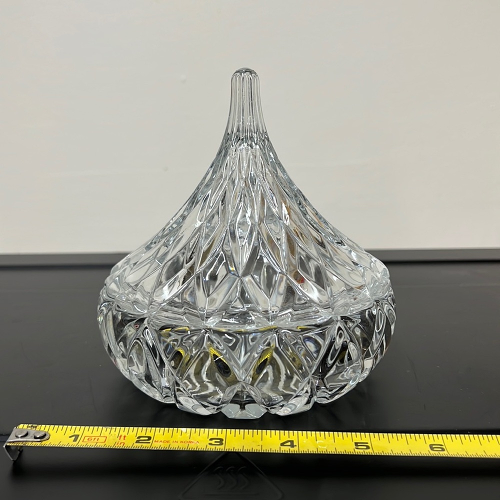 New Crystal Hershey’s Kisses Shaped Dish With Lid